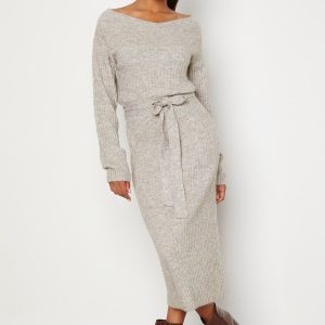 BUBBLEROOM Meline knitted dress Grey melange L