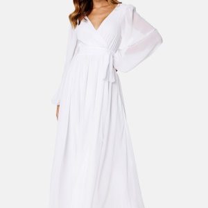 Goddiva Long Sleeve Chiffon Maxi Dress XS (UK8)