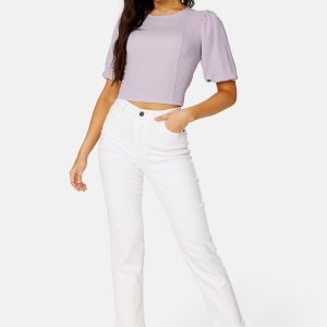 BUBBLEROOM Piper puff sleeve top Light lilac S