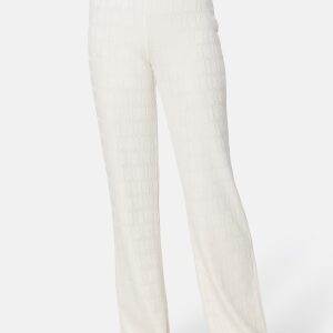 BUBBLEROOM Nora fine knitted trousers Cream XL