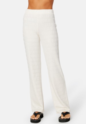 BUBBLEROOM Nora fine knitted trousers Cream S