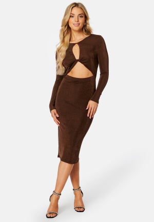 BUBBLEROOM Rylin cut out dress Brown S