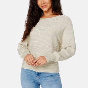 ONLY Adaline Life L/S Short Pullover Knit Pumice Stone L