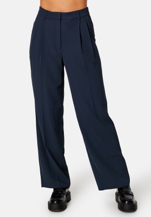 BUBBLEROOM Denice wide suit pants Dark blue 42
