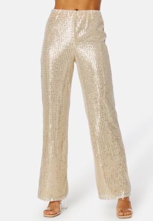 BUBBLEROOM Kira sparkling trousers Light beige M