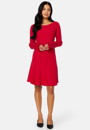 BUBBLEROOM Quinn knitted dress Red M