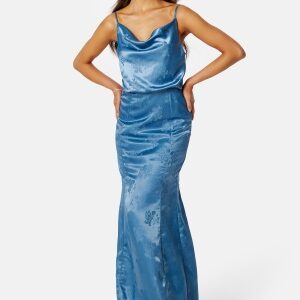 Bubbleroom Occasion Lucie Jacquard Gown Dusty blue 36