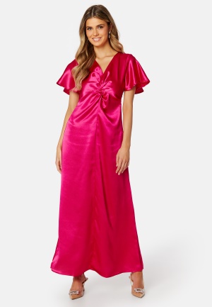 VILA Sittas V-Neck S/S Maxi Dress Pink Yarrow Detail: 40