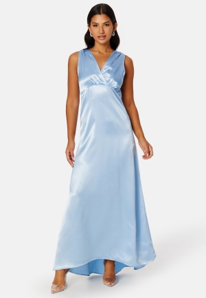 VILA Sittas V-neck S/L Maxi Dress Kentucky Blue 42