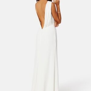 Bubbleroom Occasion Open Back Sleeveless Wedding Gown White 34