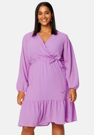 Happy Holly Linn midi Long Sleeve Dress Violet 32/34