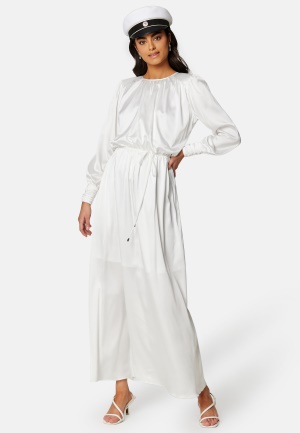 Bubbleroom Occasion Klara Satin Maxi Dress White 4XL