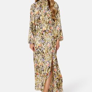 Bubbleroom Occasion Nagini Printed Dress Yellow / Patterned 34