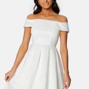Bubbleroom Occasion Off Shoulder short Dress White 34