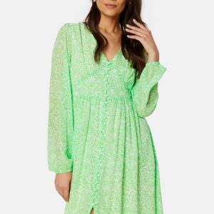 ONLY Onlamanda L/S Long Dress Summer Green AOP:Tan M