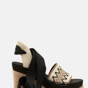 UGG Abbot Ankle Wrap Wedge Black 38