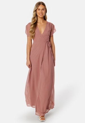 Bubbleroom Occasion Grienne Wrap Gown Old rose S
