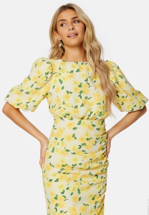 Bubbleroom Occasion Violet Dress Yellow / Floral 34