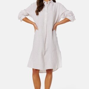 GANT Striped Linen Shirt Dress HORN BEIGE 38