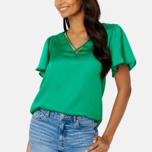 ONLY Jane SS V-Neck Top Simply Green XS