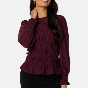 Happy Holly Wilima smock top Wine-red 52/54