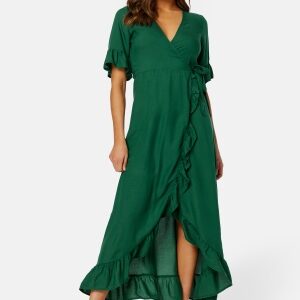 Happy Holly Emmie Viscose Maxi Dress Emerald green 36/38