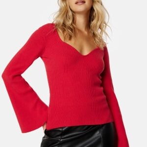 BUBBLEROOM Alime Knitted Top Red S