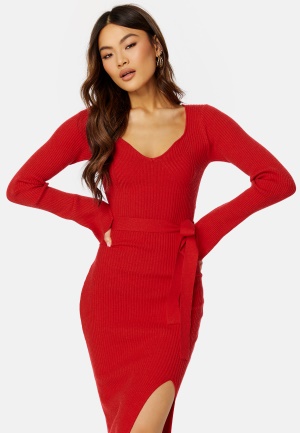 BUBBLEROOM Nadine Knitted Dress Red M