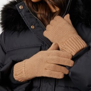 GANT Wool Knit Gloves BURNT SUGAR One size