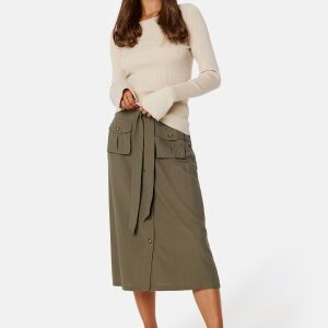 BUBBLEROOM Shaima Cargo Skirt Khaki beige 38