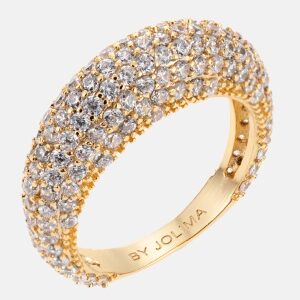 BY JOLIMA Rock Crystal Ring Gold 17