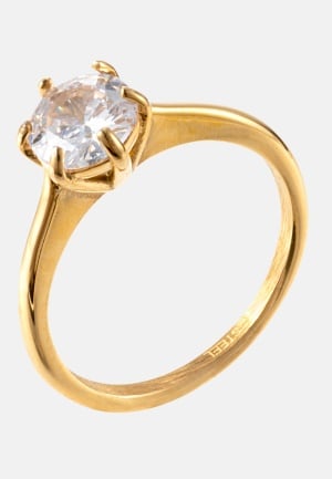 BY JOLIMA Small Diamond Ring CR GO Gold 18