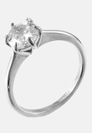 BY JOLIMA Small Diamond Ring CR SI Steel 19