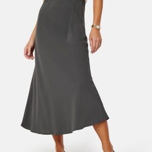 Pieces Pcfranan HW Midi Skirt Magnet XS