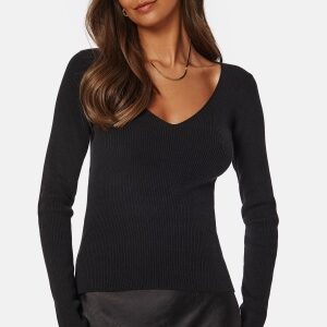 BUBBLEROOM Mira Knitted Top Black S