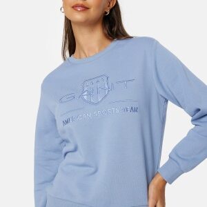 GANT Reg Tonal Shield Sweater Blue Water XL