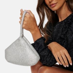 ONLY Audrey Glitter Handbag Silver One size