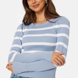 ONLY Onlsally Puff Pullover Blue Blizzard Stripe XS