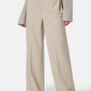 Pieces Camil HW Wide Pant Silver Grey S/30