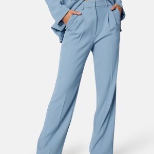 BUBBLEROOM Denice Straight Leg Suit Pants Dusty blue 34