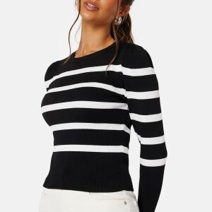ONLY Onlsally Puff Pullover Black Stripes:W XL