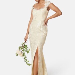 Bubbleroom Occasion Slit lace wedding Gown White 40