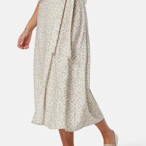 BUBBLEROOM Viscose Wrap Skirt Offwhite/Patterned S