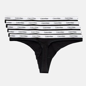 Calvin Klein 5 pack Thong Low Rise BLACK/BLACK/BLACK/B XS