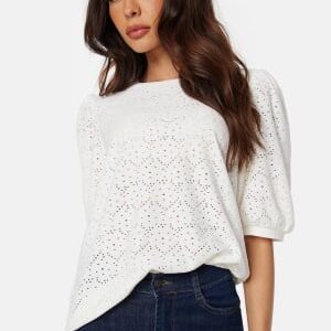 Happy Holly Broderie Anglaise Top Offwhite 48/50