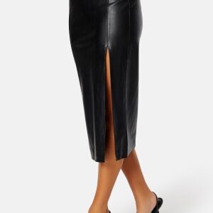 ONLY Hanna Faux Leather Skirt Black XS