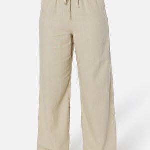 ONLY Onlcaro Wide Linen Bl Pant Oxford Tan S/32