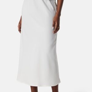 Pieces Pcfranan HW Midi Skirt Bright White L