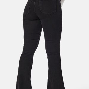 Pieces Pcpeggy Flared High Waist Jeans Black S