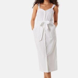 BUBBLEROOM Linen Blend Dress White 34